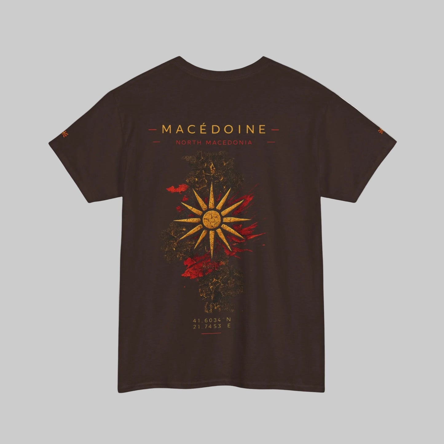 Macedoine Graphic Tee — Sunburst Map Backprint T‑Shirt