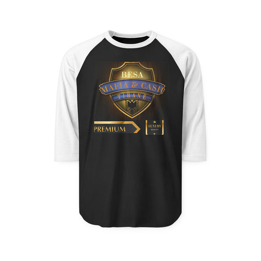 Raglan Shirt - Besa Mafia & Cash Premium Shield Baseball Tee
