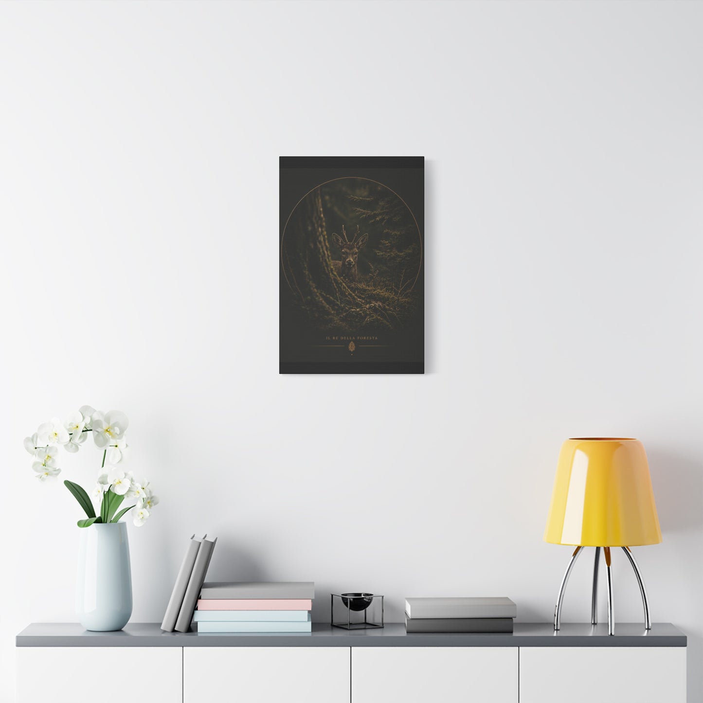 Forest Stag Portrait Matte Canvas