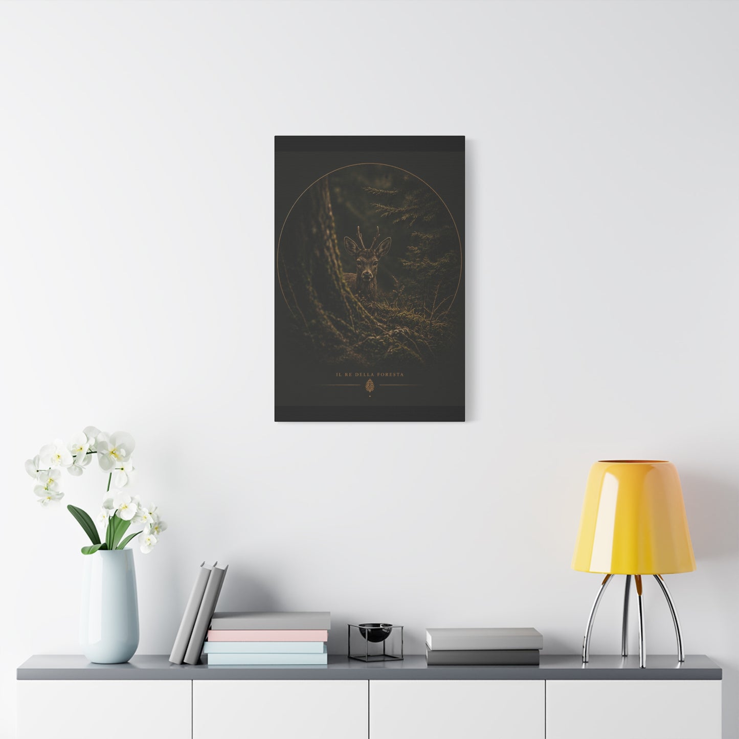 Forest Stag Portrait Matte Canvas