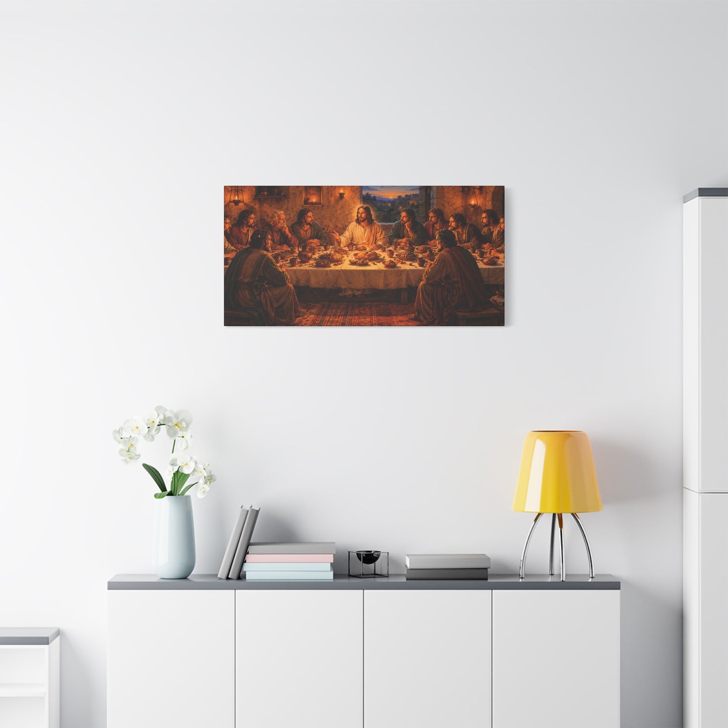 The Last Supper Matte Canvas Wall Art – Stretched 1.25" Religious Painting Print