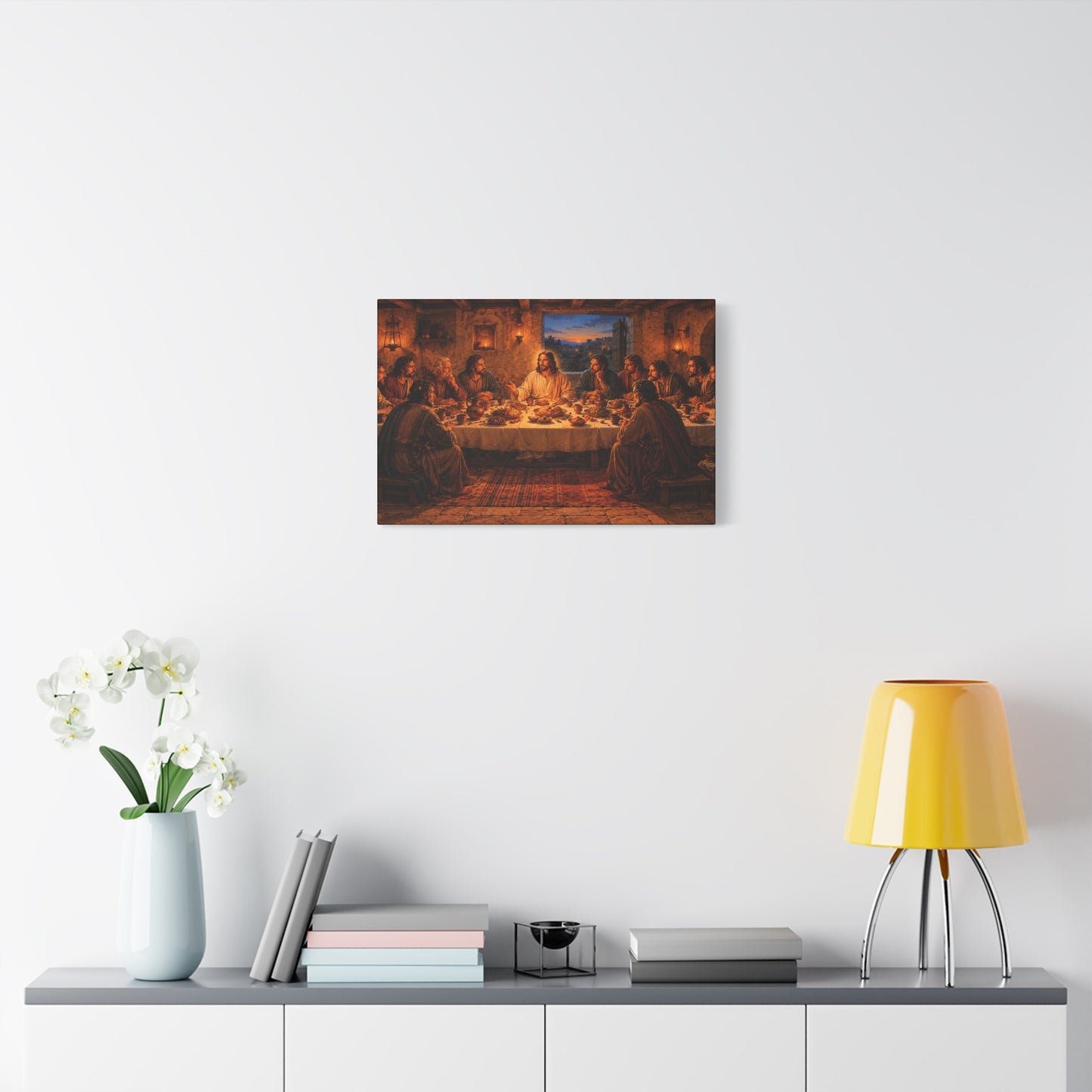 The Last Supper Matte Canvas Wall Art – Stretched 1.25" Religious Painting Print