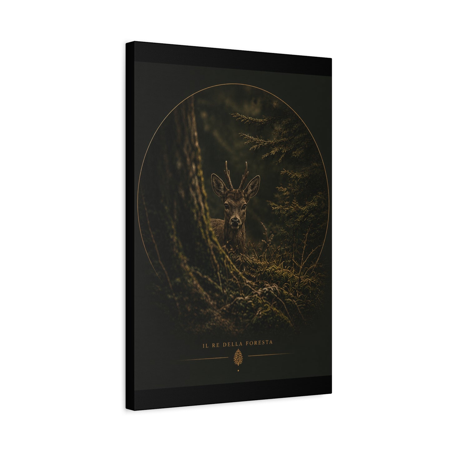Forest Stag Portrait Matte Canvas