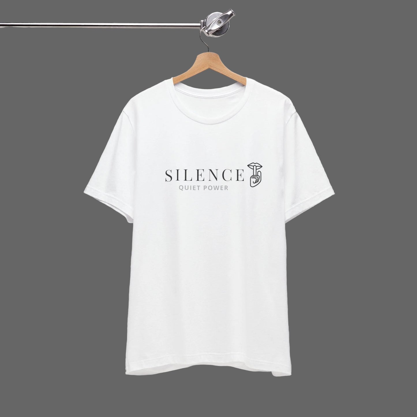 Silence Quiet Power tee | Minimalist typography shirt