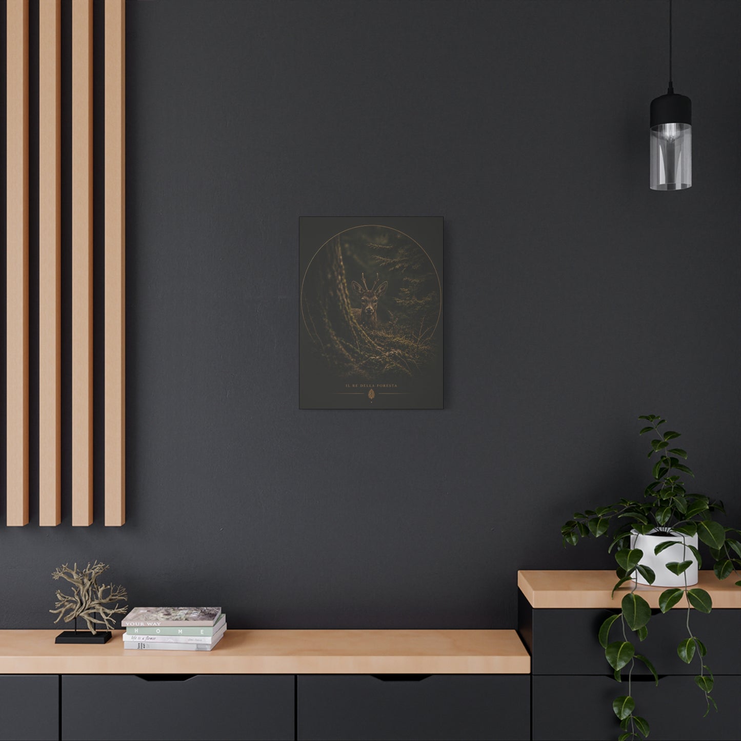 Forest Stag Portrait Matte Canvas