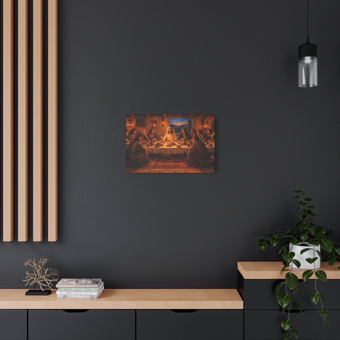 The Last Supper Matte Canvas Wall Art – Stretched 1.25" Religious Painting Print