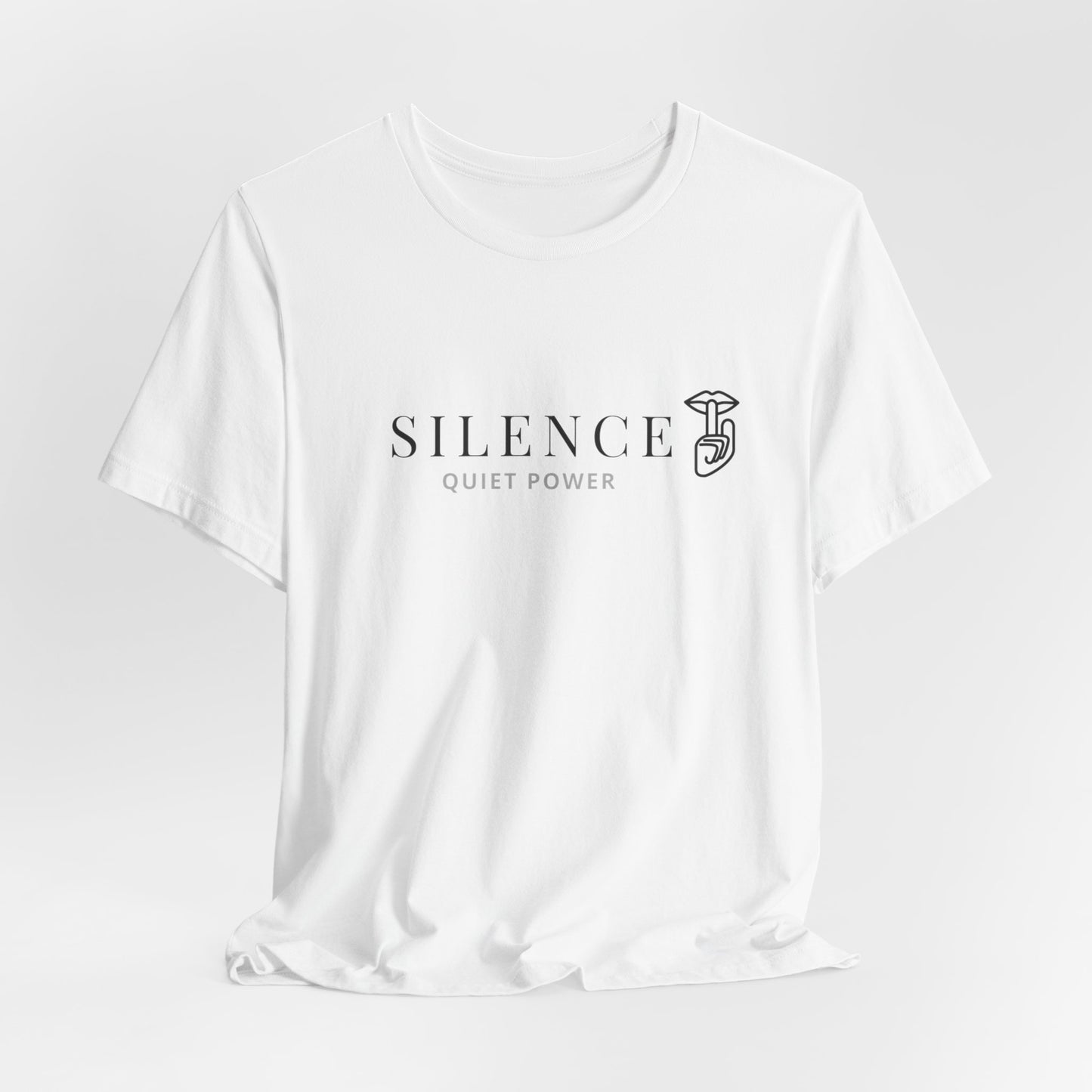 Silence Quiet Power tee | Minimalist typography shirt