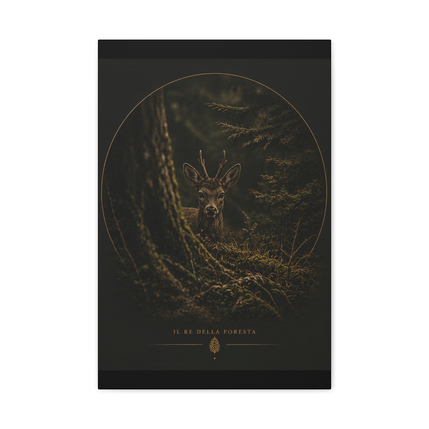 Forest Stag Portrait Matte Canvas