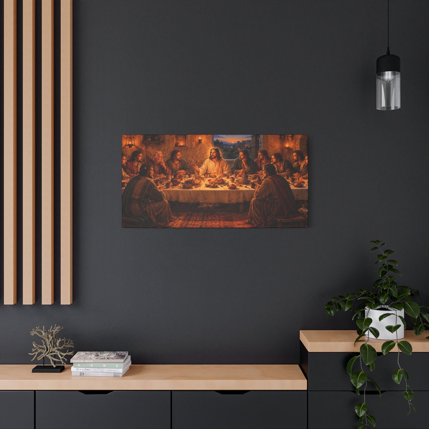 The Last Supper Matte Canvas Wall Art – Stretched 1.25" Religious Painting Print