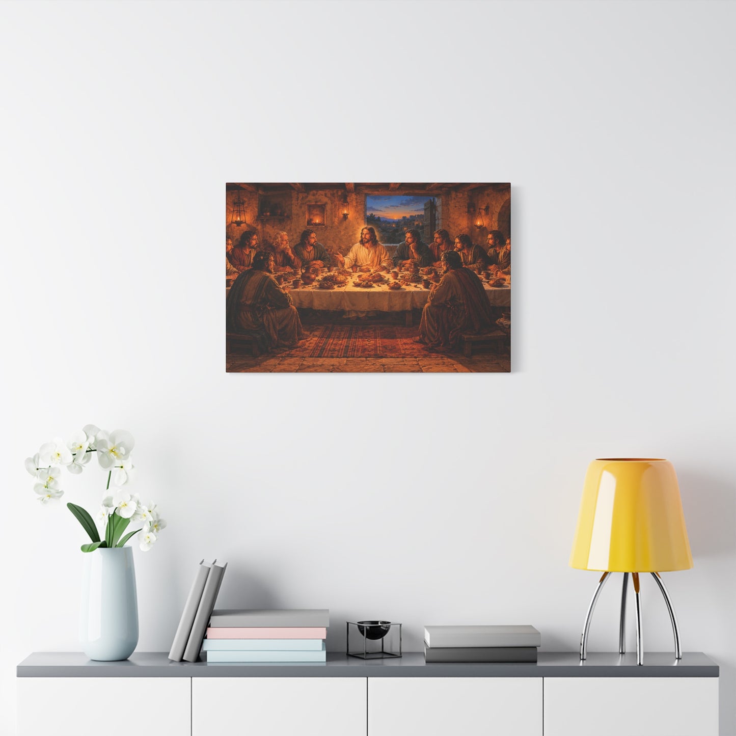 The Last Supper Matte Canvas Wall Art – Stretched 1.25" Religious Painting Print