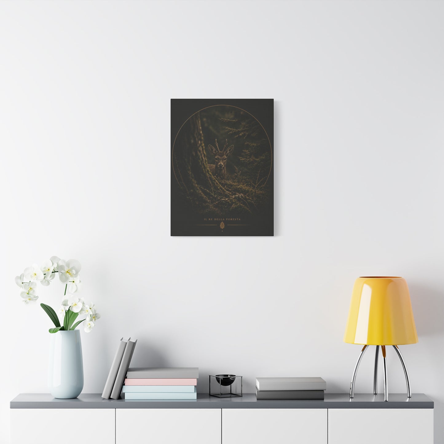 Forest Stag Portrait Matte Canvas