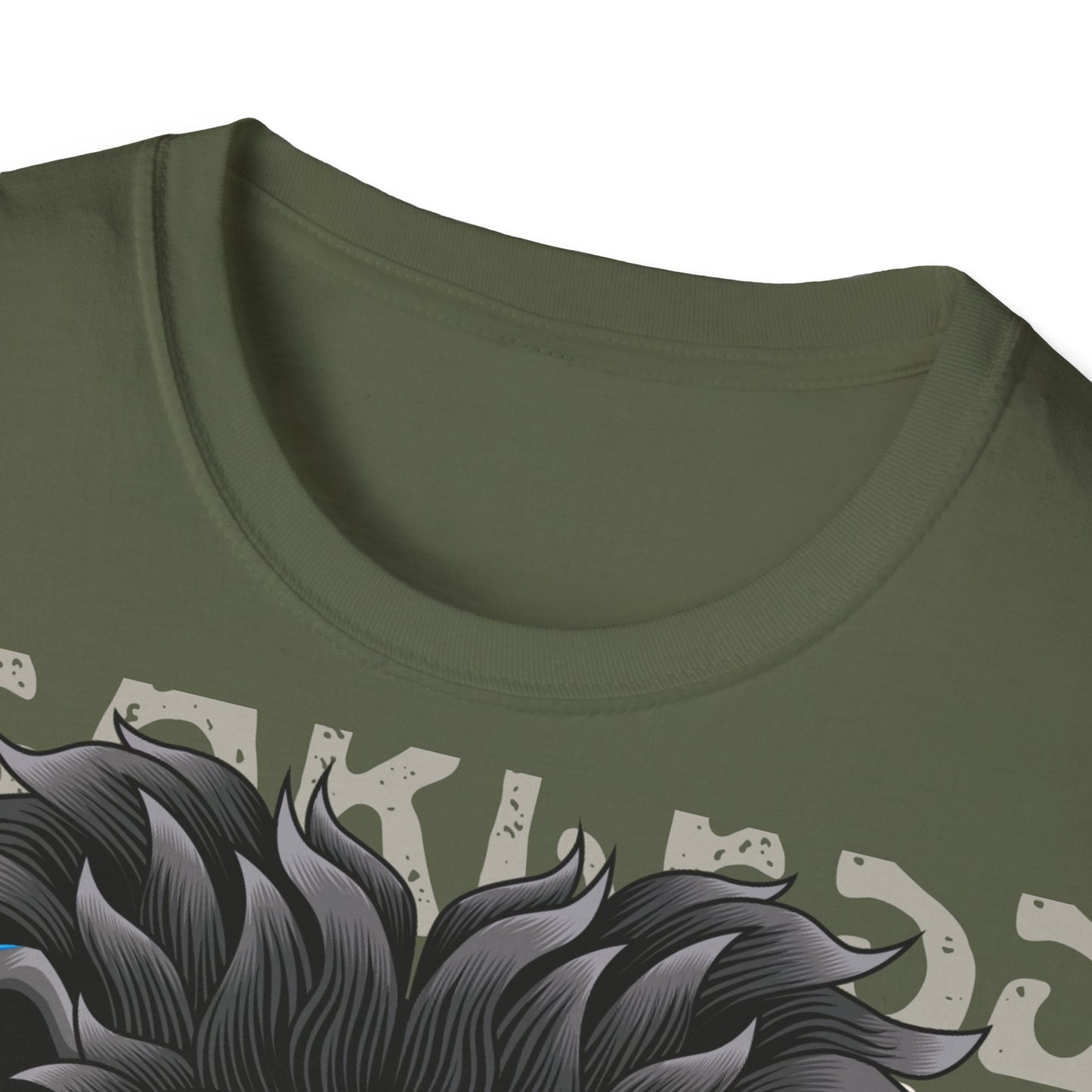 Fearless Lion T-Shirt — Blue Gradient Mane Graphic Tee