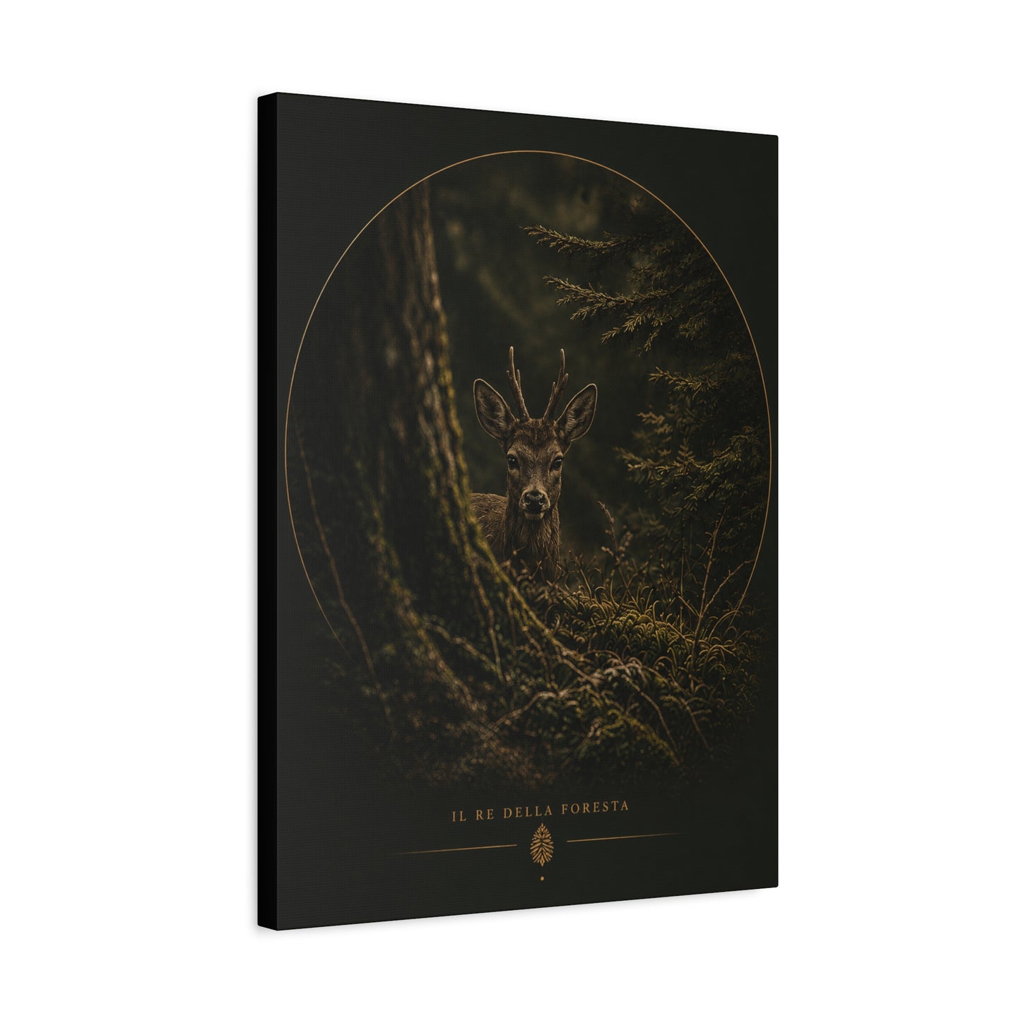 Forest Stag Portrait Matte Canvas
