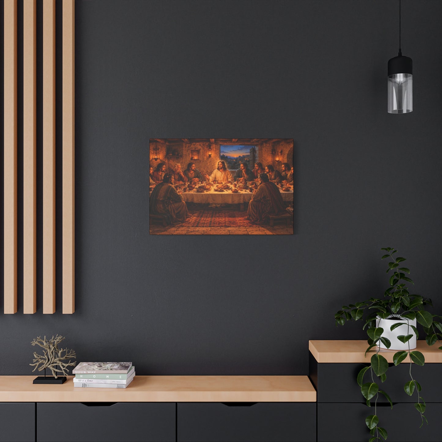 The Last Supper Matte Canvas Wall Art – Stretched 1.25" Religious Painting Print
