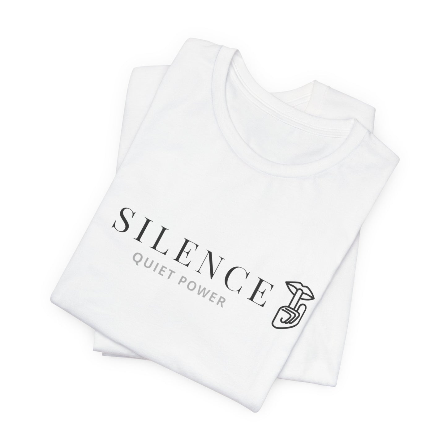 Silence Quiet Power tee | Minimalist typography shirt