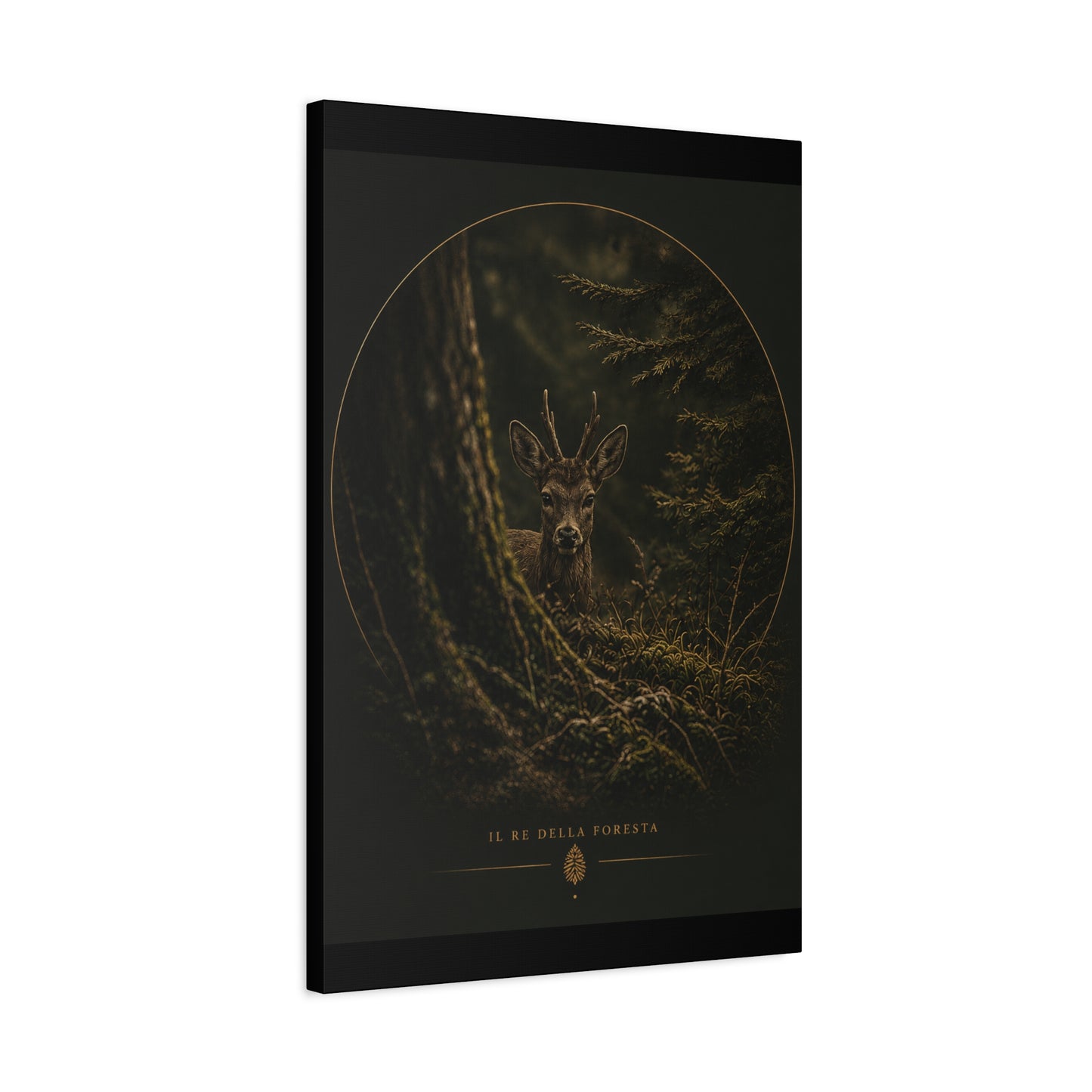 Forest Stag Portrait Matte Canvas
