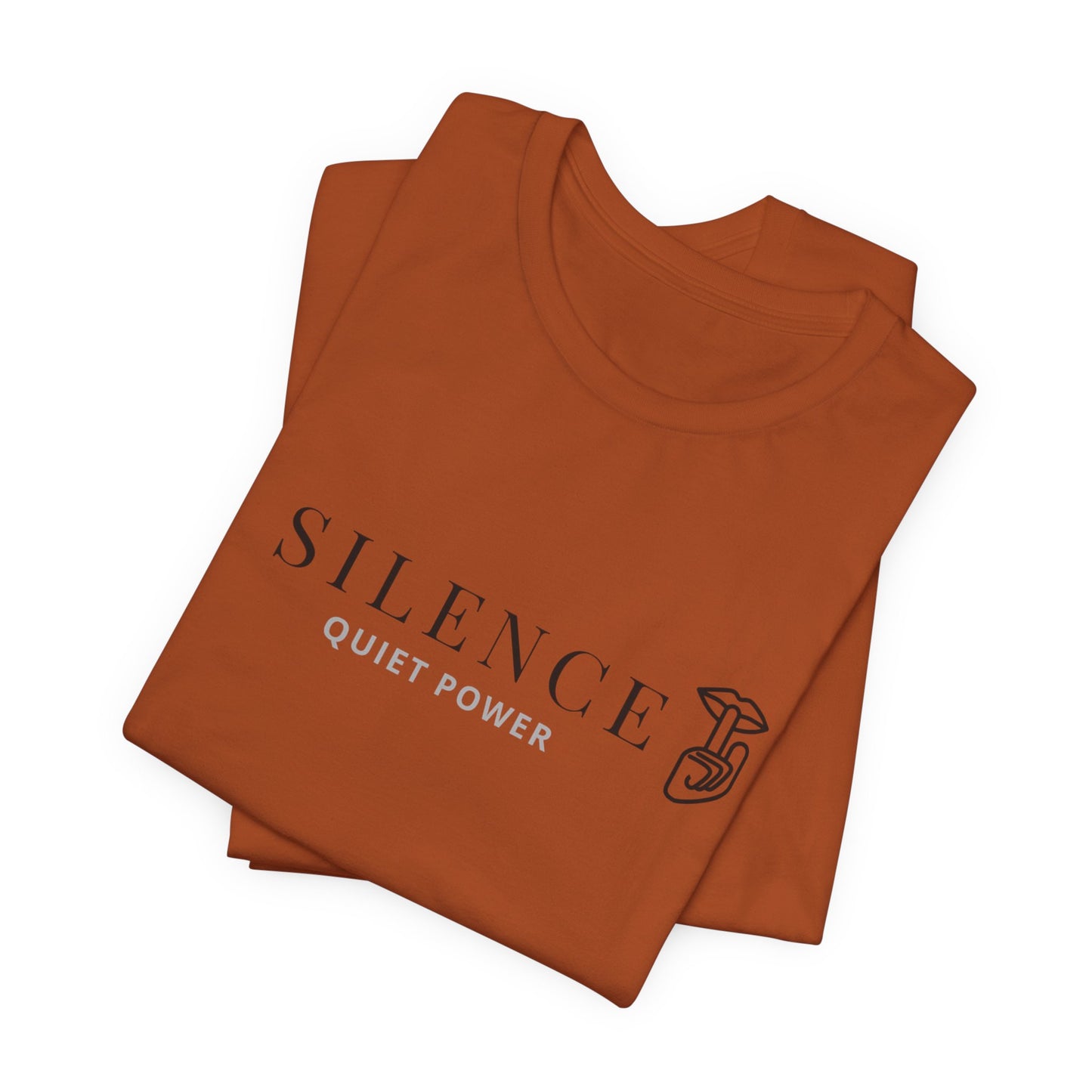 Silence Quiet Power tee | Minimalist typography shirt