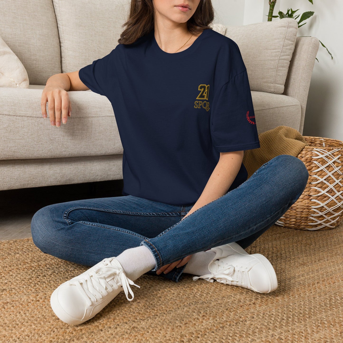 T-Shirt — '21 SPQR' Roman Vintage Chest Logo Tee