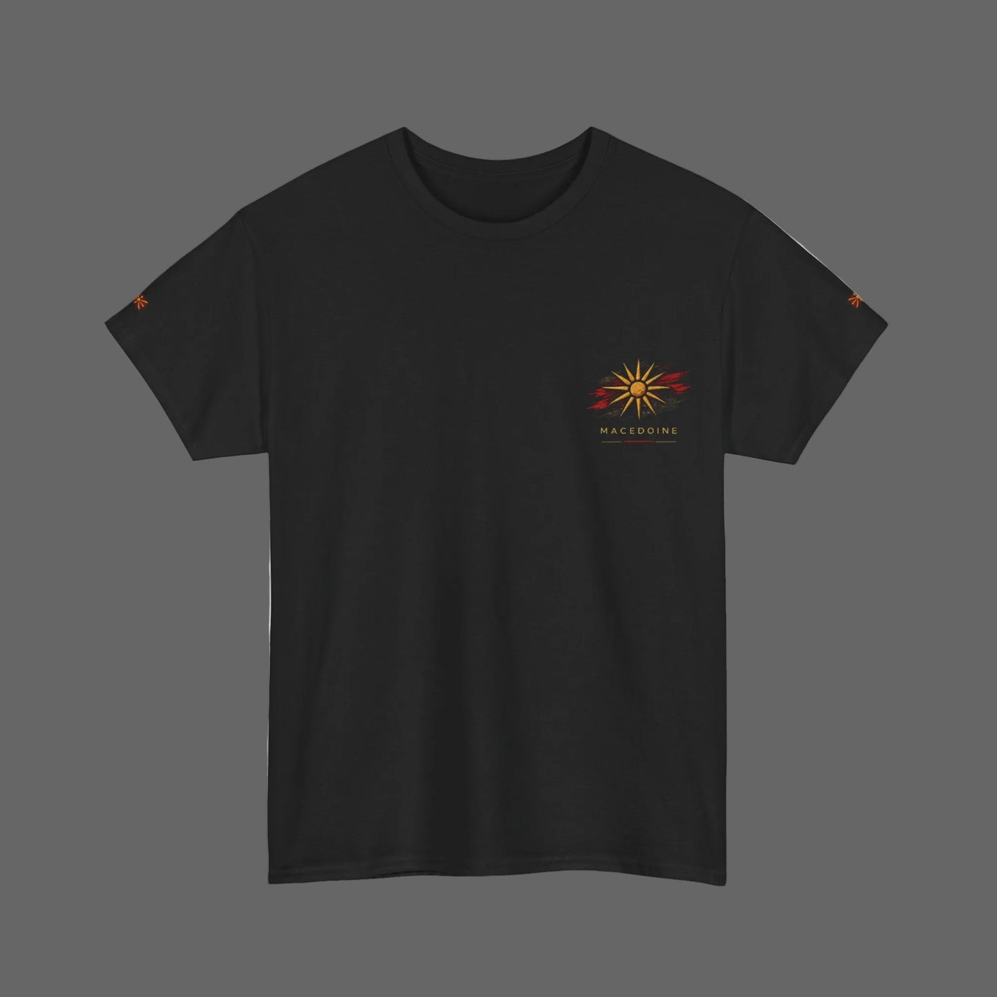 Macedoine Graphic Tee — Sunburst Map Backprint T‑Shirt