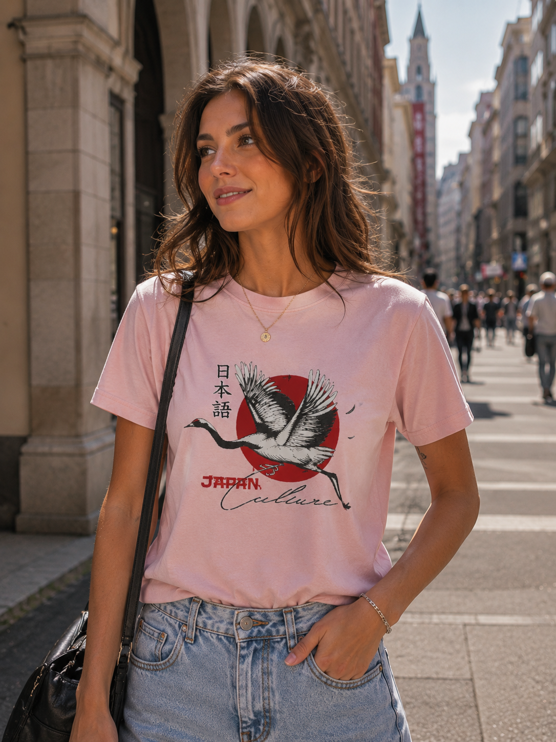 Japanese crane T-shirt